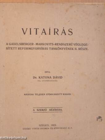 Vitaírás