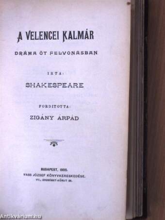 Romeo és Julia/Lear király/A velencei kalmár/Hamlet dán királyfi