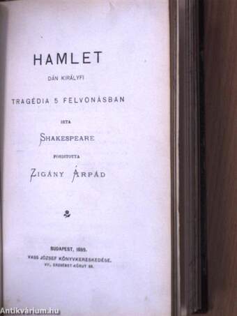 Romeo és Julia/Lear király/A velencei kalmár/Hamlet dán királyfi