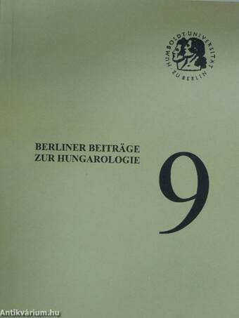 Berliner Beiträge zur Hungarologie 9.