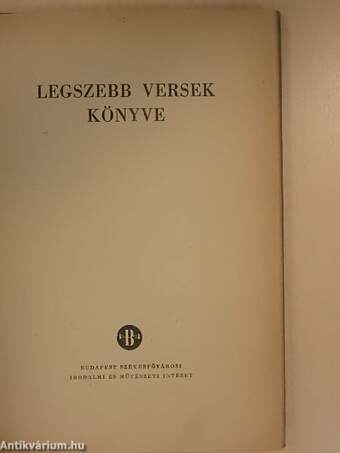 Legszebb versek könyve