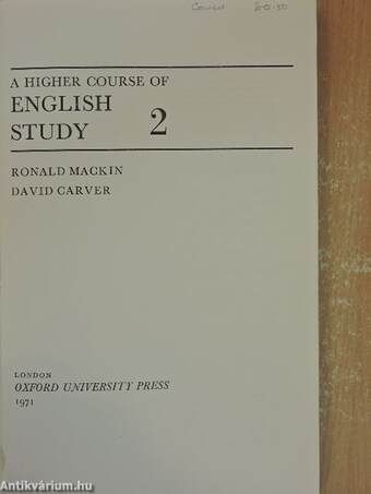 A Higher Course of English Study 2.