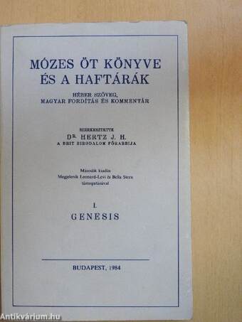 Mózes öt könyve és a haftárák I-V.