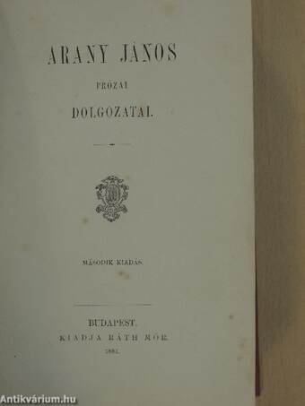 Arany János prózai dolgozatai