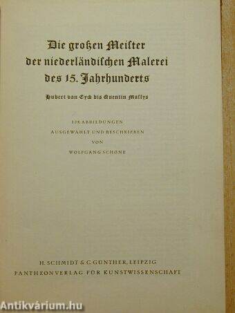 Die Großen Meister der niederländischen Malerei des 15. Jahrhunderts