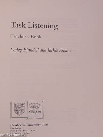 Task Listening - Teacher's Book