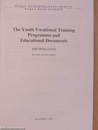 The Youth Vocational Training Programme and Educational Documents