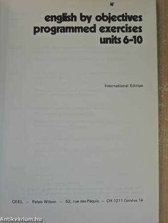 English by Objectives - Units 6-10 - Programmed Exercises