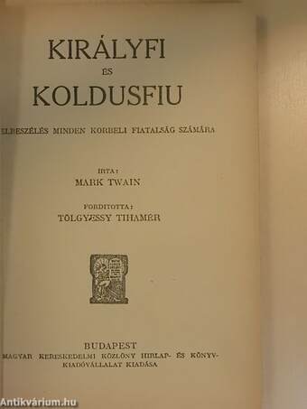 Királyfi és koldusfiu