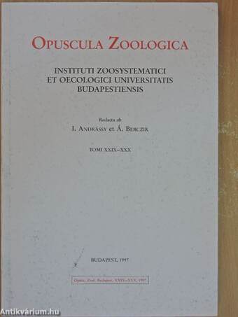 Opuscula Zoologica XXIX-XXX