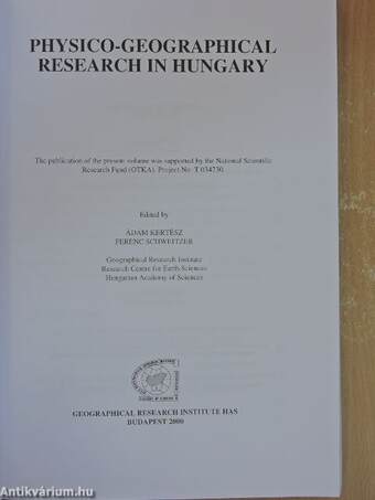 Physico-geographical research in Hungary