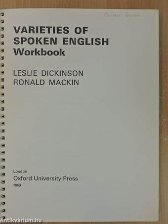 Varieties of Spoken English - Workbook