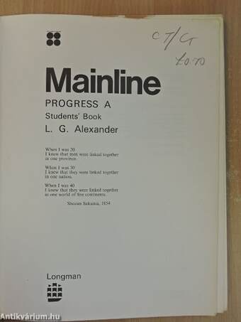 Mainline Progress A - Students' Book