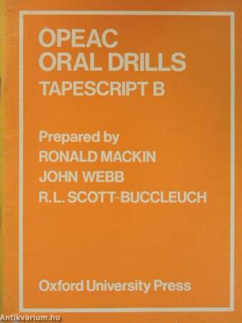 Opeac Oral Drills - Tapescript B