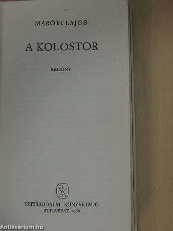 A kolostor