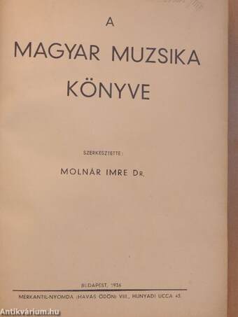 A magyar muzsika könyve