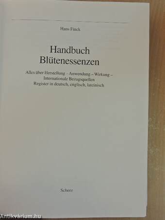 Handbuch Blütenessenzen