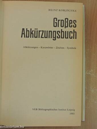 Großes Abkürzungsbuch