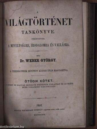 A világtörténet tankönyve I-V.