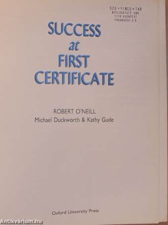 Success at First Certificate