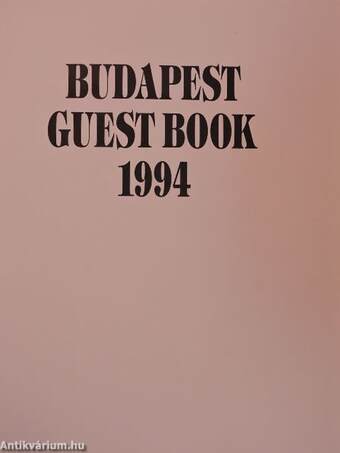 Budapest Guest Book 1994