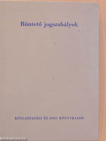 Büntető jogszabályok