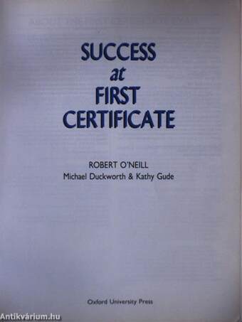 Success at First Certificate