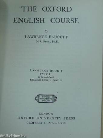 The Oxford English Course - Language Book I/2.