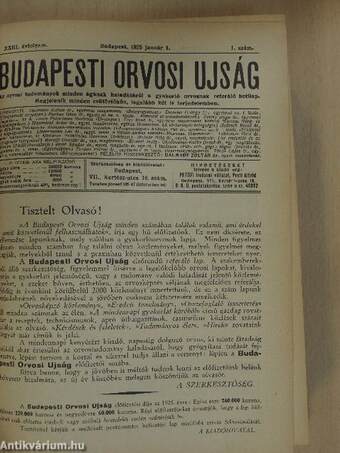 Budapesti Orvosi Ujság 1925. január-junius (fél évfolyam)