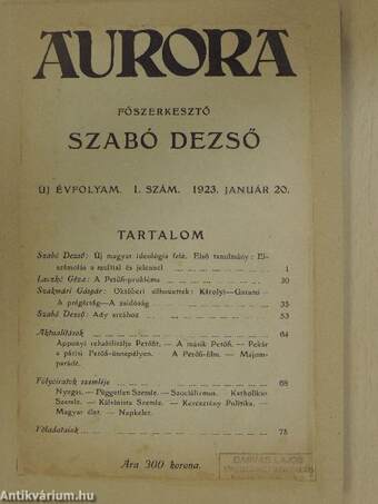 Aurora 1923. január 20.