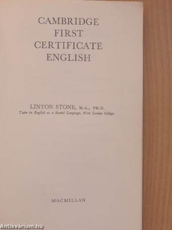 Cambridge First Certificate English