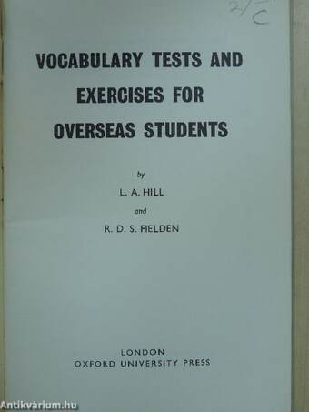 Vocabulary tests and exercises for overseas students