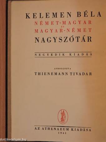 Német-magyar nagyszótár