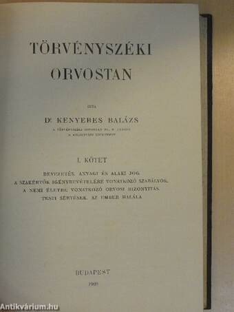 Törvényszéki orvostan I. (töredék)