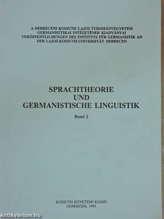 Sprachtheorie und Germanistische Linguistik 2.