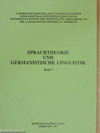 Sprachtheorie und Germanistische Linguistik 7.