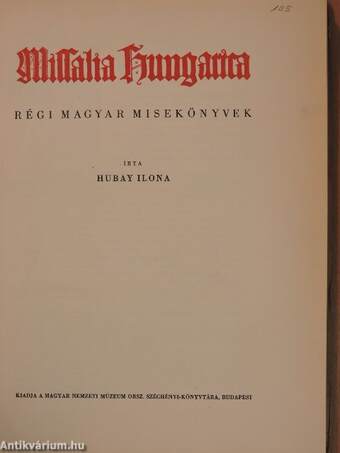 Missalia Hungarica