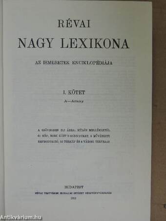 Révai nagy lexikona 1-21.