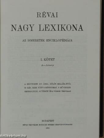 Révai nagy lexikona 1-21.