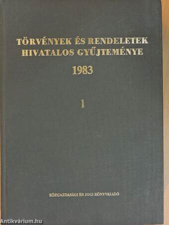 Törvények és rendeletek hivatalos gyűjteménye 1983. 1-2.