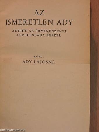 Az ismeretlen Ady