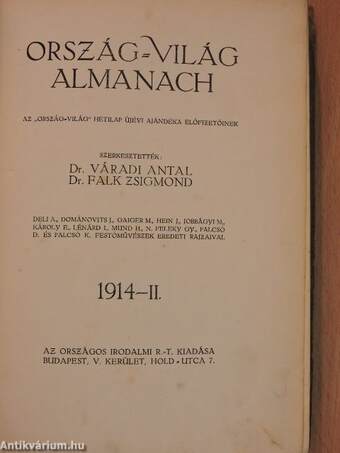 Ország-világ almanach 1914-II.