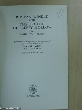 Rip van Winkle and The Legend of Sleepy Hollow