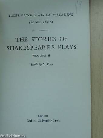 The Stories of Shakespeare's Plays II.