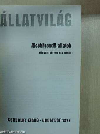 Urania Állatvilág - Alsóbbrendű állatok