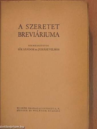 A szeretet breviáriuma