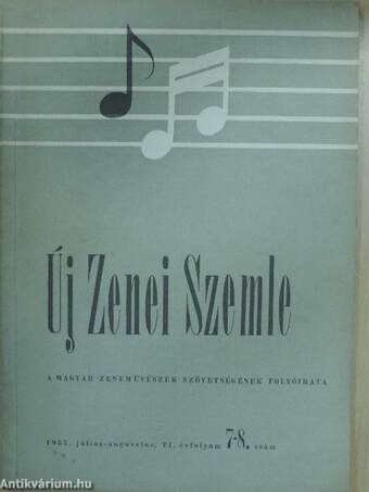 Új Zenei Szemle 1955. július-augusztus