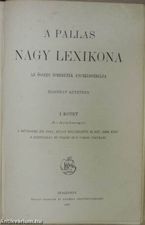 A Pallas Nagy Lexikona I-XVIII.