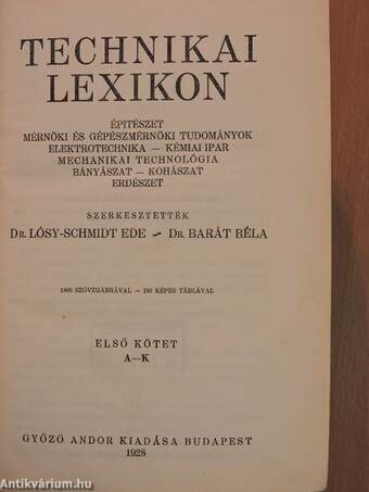 Technikai lexikon I-II.