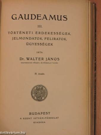 Gaudeamus I-III.